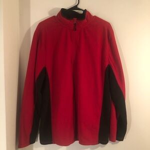 Nordic Track NT Dri  Fleece 1/4 Zip Pullover Sweater / Jacket Mens L Red Black